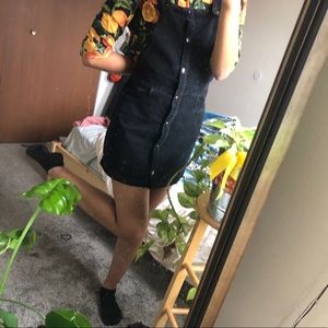 Black corduroy overall dress!